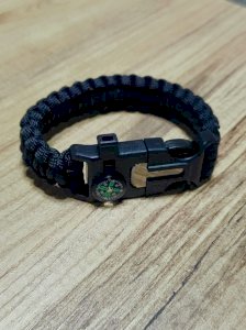 Paracord Düdüklü,Bıçaklı, Magnezyum Çubuklu ve Pusulalı Bileklik