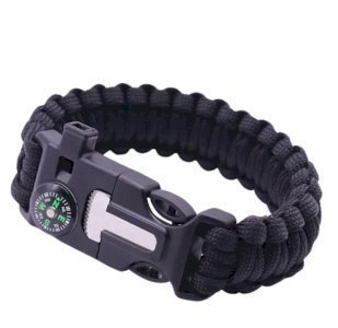 Paracord Düdüklü,Bıçaklı, Magnezyum Çubuklu ve Pusulalı Bileklik