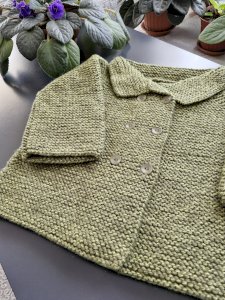 Koyu yeşil kaban - hırka 